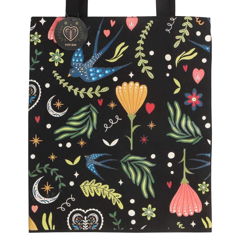 Something Different - Midnight Bloom Polycotton Tragetasche - Mehrfarben
